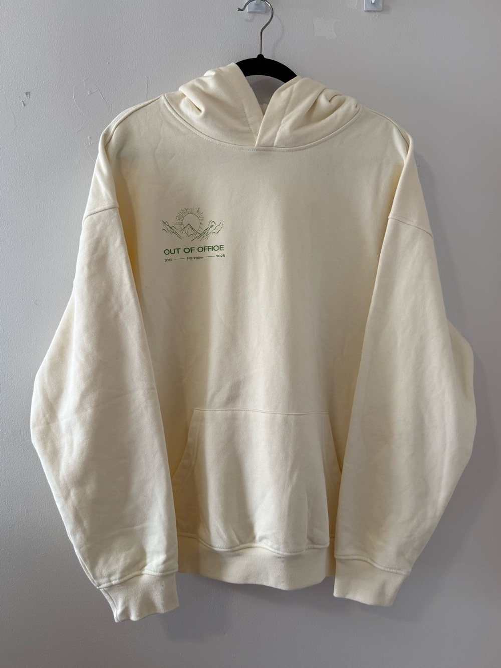 Openhouse “Out of Office” Cream Heavyweight Oversized Hoodie Sweatshirt